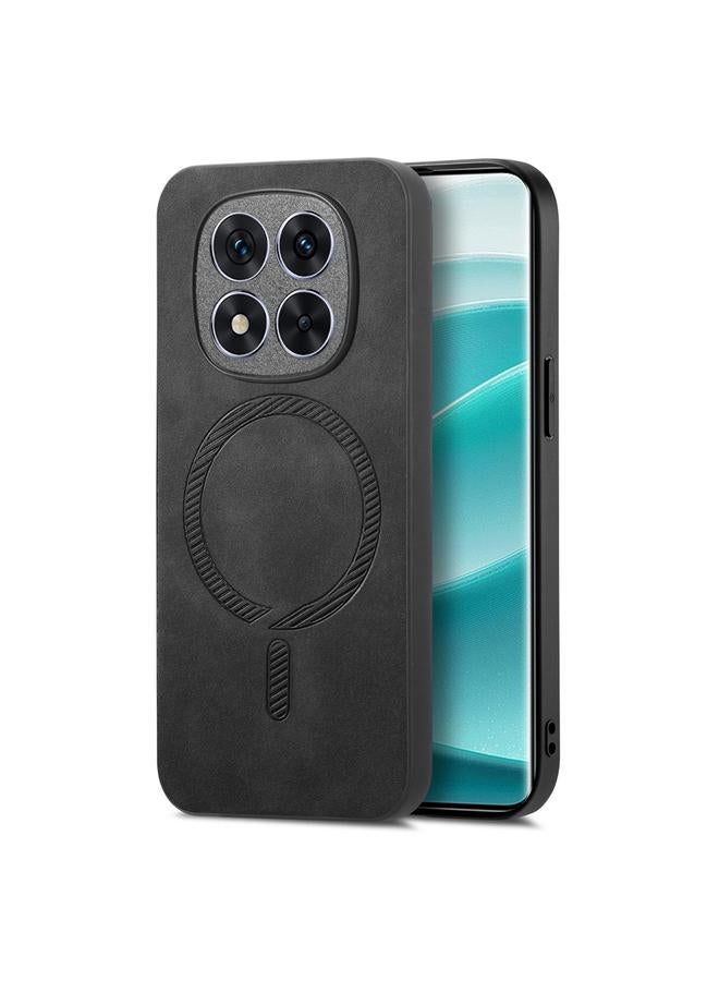 The Bros Case For Xiaomi Redmi Note 14 5G Solid Color Retro Magsafe PU Back Cover Phone Case