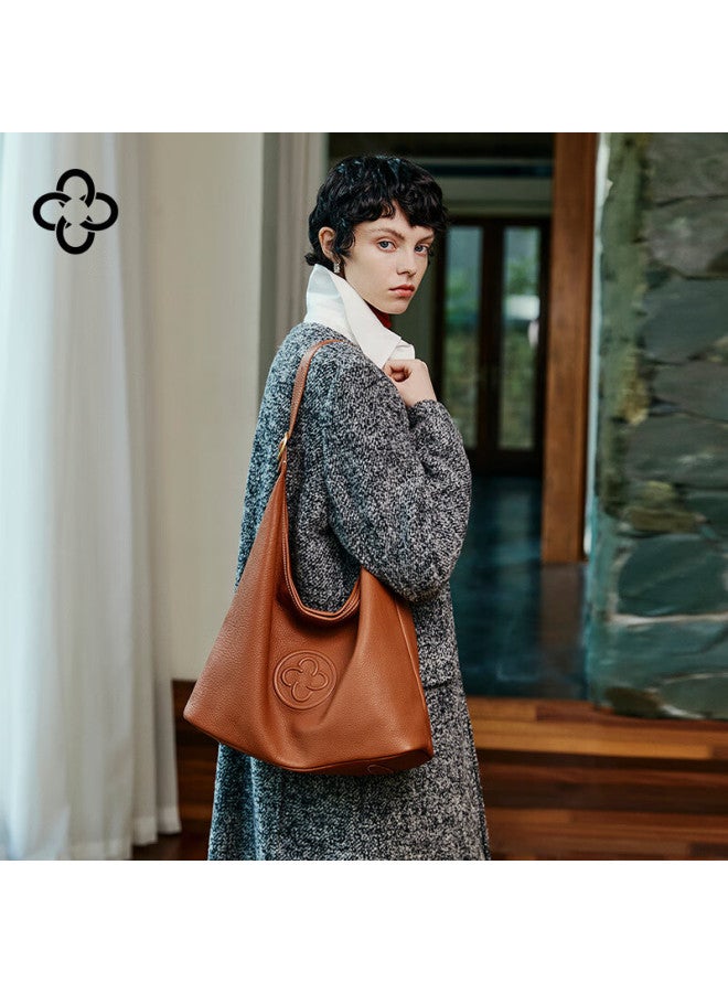 Cassile Women's Shoulder Bag, Genuine Deer Leather, High-end Luxury Commuter Tote Bag, Birthday And New Year Gift - Image 1
