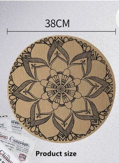Kutis 4-Piece Dining Table Decorative Placemats PVC Black/Brown 37.5 Centimeter  - Image 5