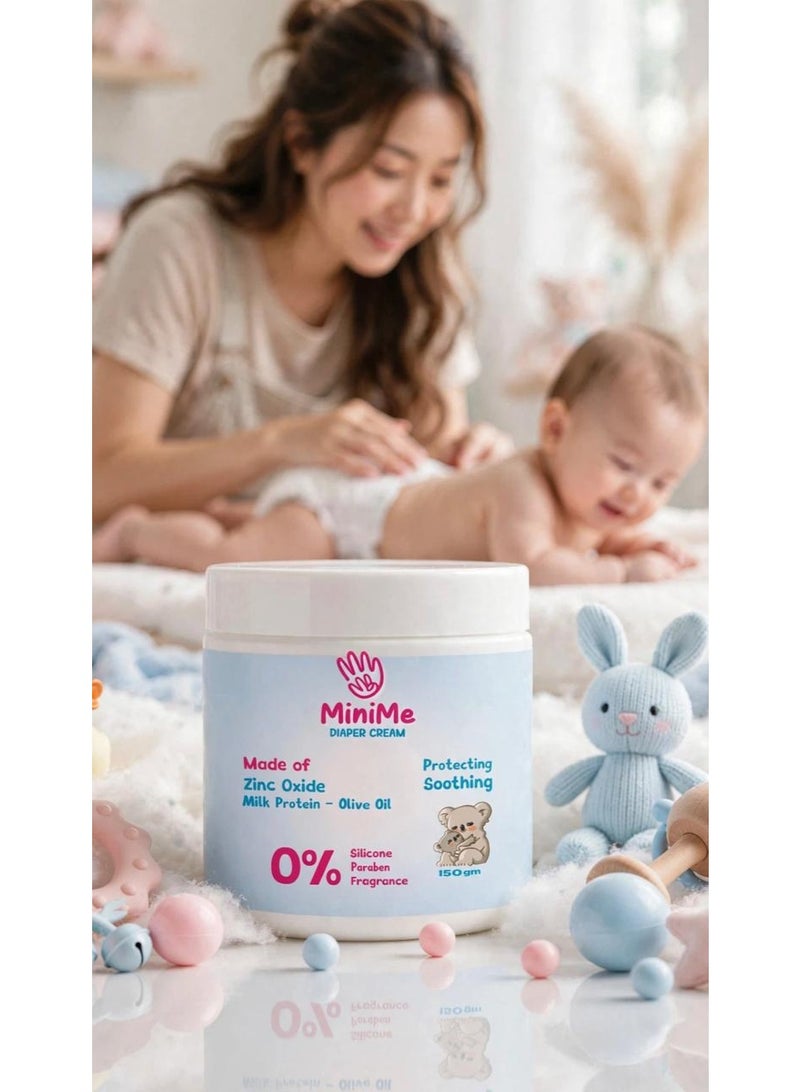 MiniMe DIAPER CREAM MODE OF ZINC OXIDE - MILK PROTEIN - OLIVE OIL - 150 GM - Image 3