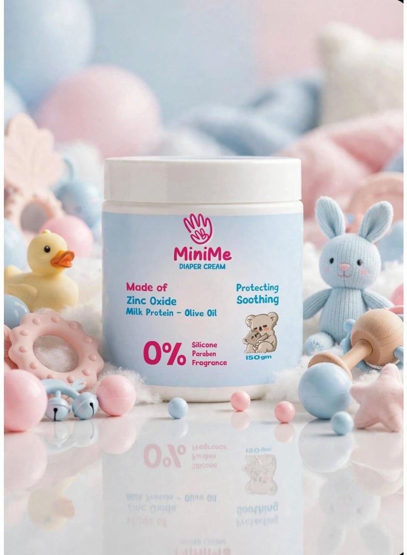 MiniMe DIAPER CREAM MODE OF ZINC OXIDE - MILK PROTEIN - OLIVE OIL - 150 GM - Image 2