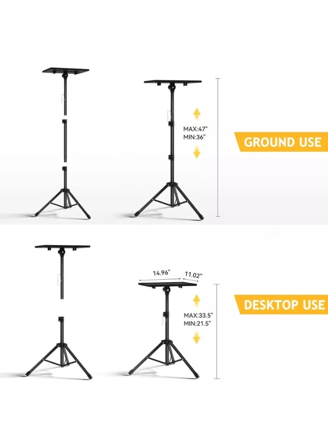 Laptop Tripod Projector Stand Adjustable Height 22 to 47 Inch for Outdoor Movies - Image 5