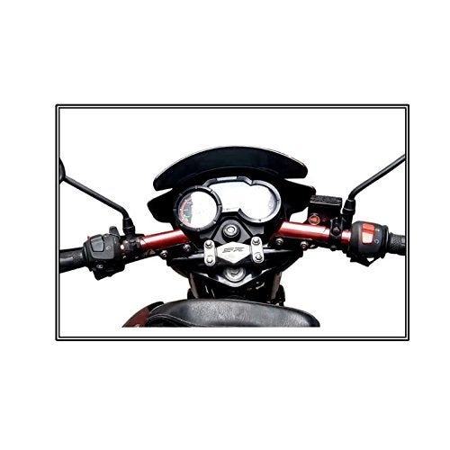 Dhe Best HB34 Metal Stylish Pipe/Rod Handlebar for RE Classic - Red and Black/Silver - Image 2