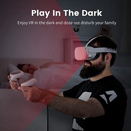 LEKOYE Ir Illuminator, LEKOYE Infrared Light for Meta Quest 2 PSVR2, 2 Gear Brightness Adjustable VR Accessories for Oculus Quest 2, Sensor Tracking in The Dark - Image 2