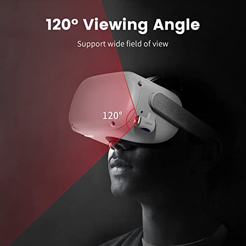 LEKOYE Ir Illuminator, LEKOYE Infrared Light for Meta Quest 2 PSVR2, 2 Gear Brightness Adjustable VR Accessories for Oculus Quest 2, Sensor Tracking in The Dark - Image 5