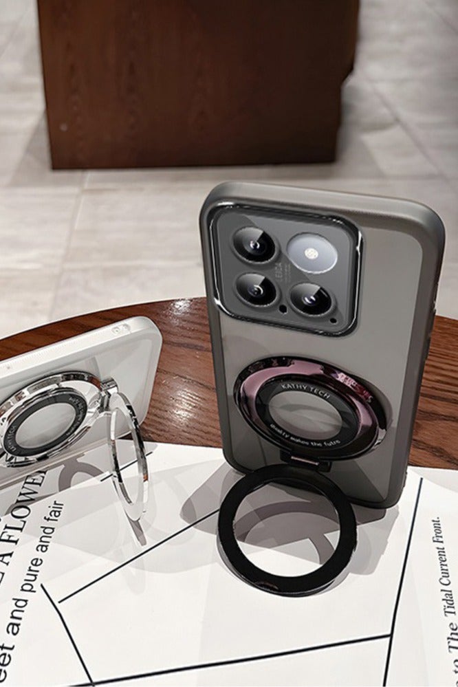 عام غطاء مقاوم للصدمات ومغناطيسي متوافق مع شاومي 15 مع حامل حلقي مغناطيسي، غطاء مع واقي عدسة الكاميرا. - Image 2