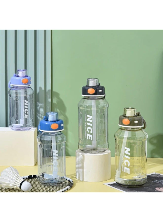 NICE 1000ml Sports Water Bottle, Multi-Color Gradient Transparent Design, Tight Cap - Image 3