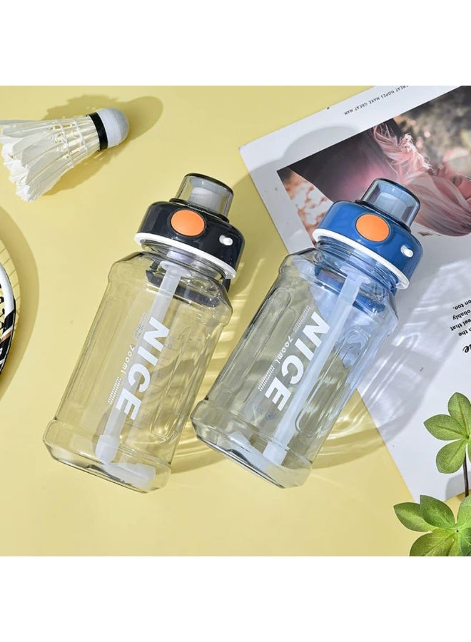 NICE 1000ml Sports Water Bottle, Multi-Color Gradient Transparent Design, Tight Cap - Image 5