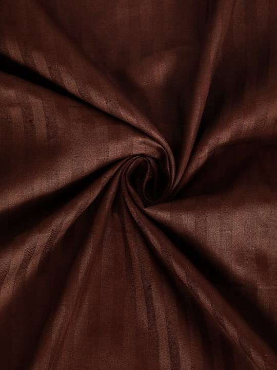 AEROHAVEN™ Linen 100% Cotton 210 Tc Double King Bed Size Bedsheet with 2 King Size Pillow Covers - (Queen Bed (90 inch x 100 inch), Coffee) - Image 4
