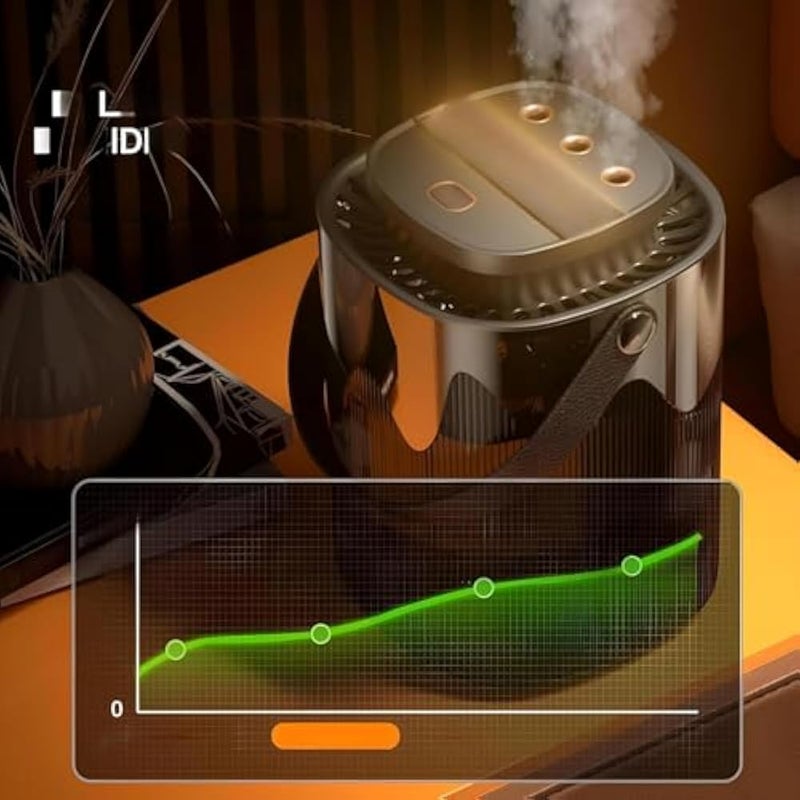 Ultrasonic Diffuser - 3.2L cool mist air humidifier with touch control, timer, and automatic shut-off, adds refreshing fragrance and purifies air for bedrooms with multi-color LED lighting - Image 3