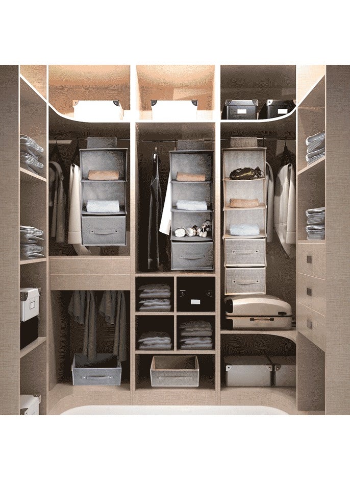 GOLDEN MILLION Hanging Shelf Closet Organizer Storage Box Collapsible Shelves  - Image 2