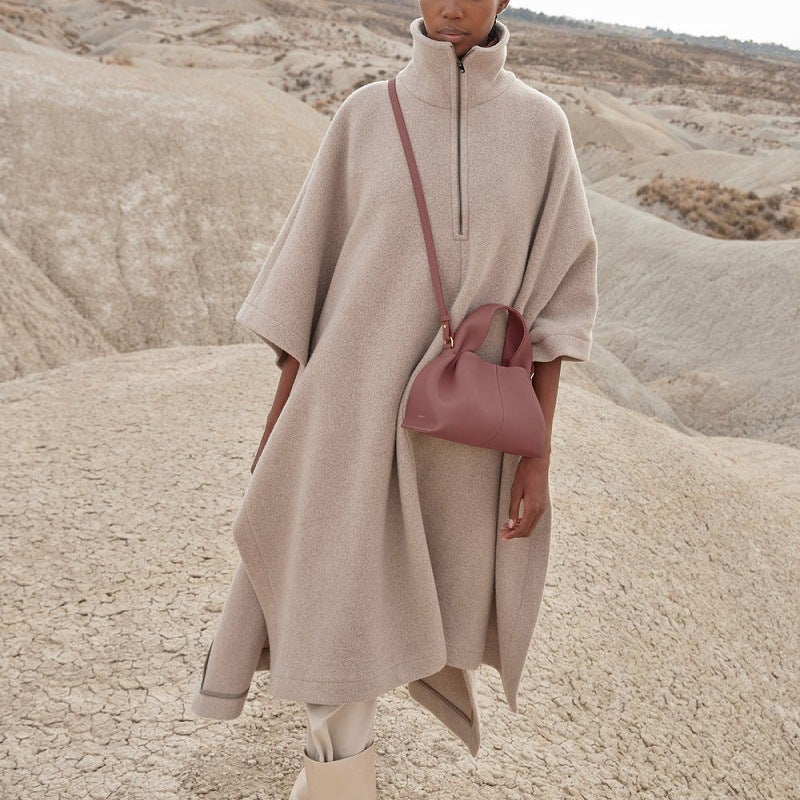 French Niche polene Cloud Bag Neuf 9 Cowhide Handbag Crossbody Shoulder Womens Bag poleno Dumpling Bag Dried rose trumpet 
