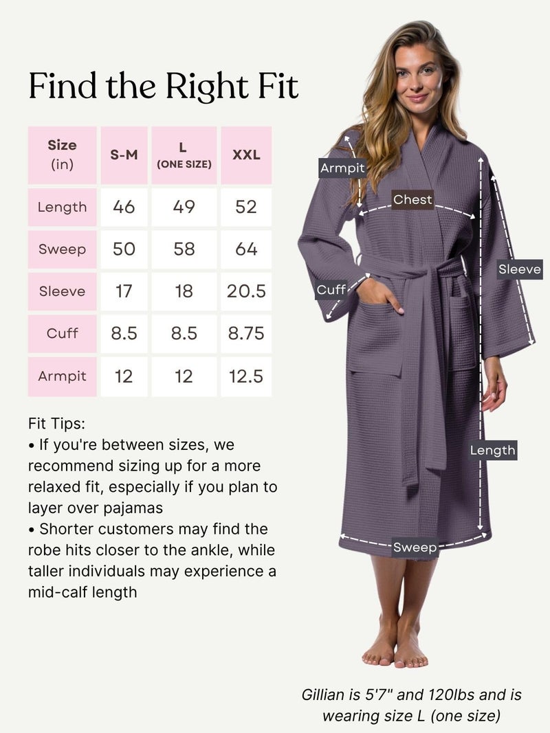 Turquaz Robes For Women Lightweight Unisex Waffle Kimono Bathrobe Mothers day Gifts - Image 5