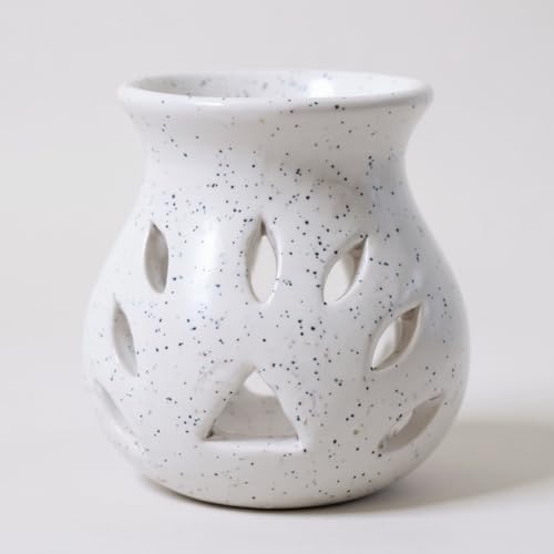 AURA DECOR AuraDecor Aroma Oil Diffuser Burner for Home Decor and Fragrance Diffuser 1 Tealight Candle (White, Medium) - Image 3