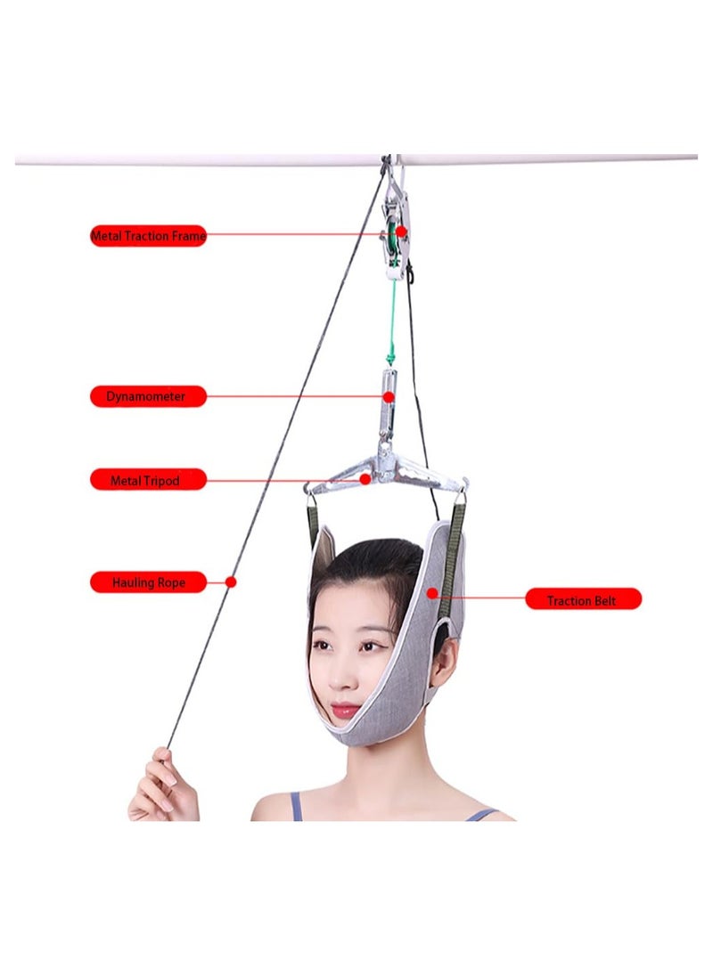 SYOSI Portable Neck Stretcher Hammock for Neck Pain Relief, Spine Chiropractic Decompression Tool, Physical Therapy for Neck Decompressor (Hook Mounted)  - Image 4