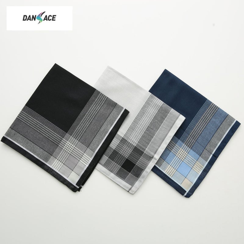 New 43Cm Men'S Cotton Handkerchief Combed Cotton Yarn-Dyed High-End Business Handkerchief Wedding Gift Can Be Customized - Image 1