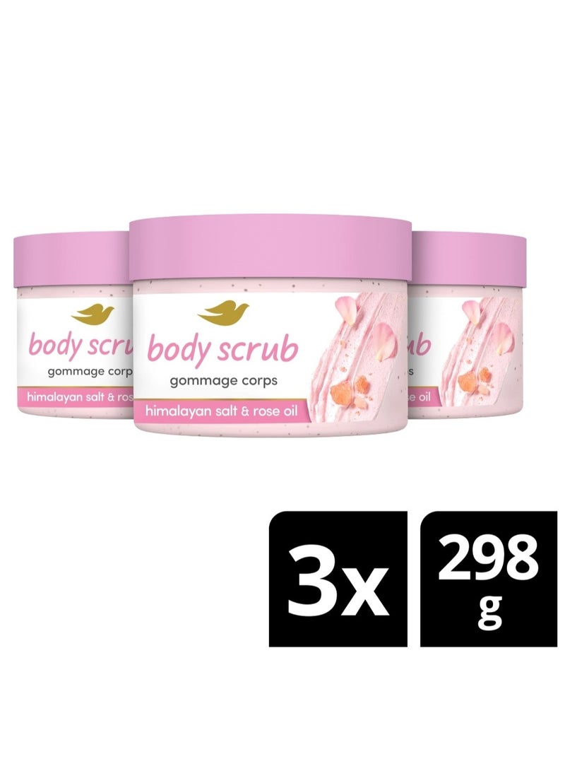 دوف مقشر الجسم دوف (ملح الهيمالايا وزيت الورد) 298 جرام في 3قطع - Image 1