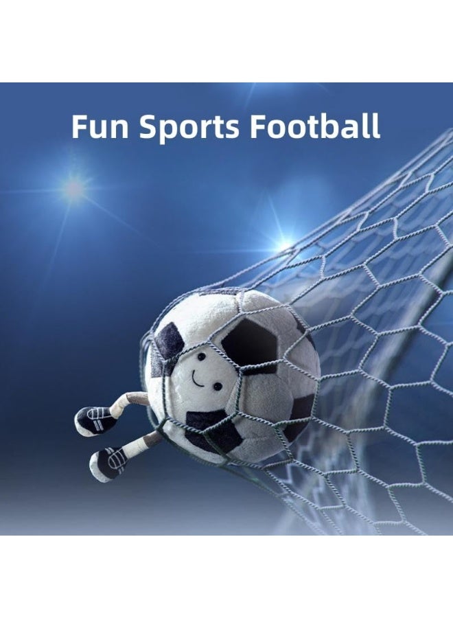 LBMT ألعاب كرة القدم القطيفة لعبة الكرات الرياضية المحشوة الناعمة، لعبة دمية كرة القدم القطيفة الممتعة اللطيفة مع القدمين، وسادة دمية للأطفال هدية عيد ميلاد - Image 4