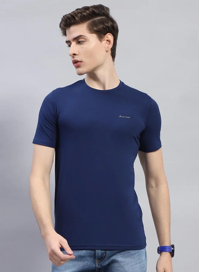 Monte Carlo Slogan Print Round Neck Short Sleeve T-Shirt