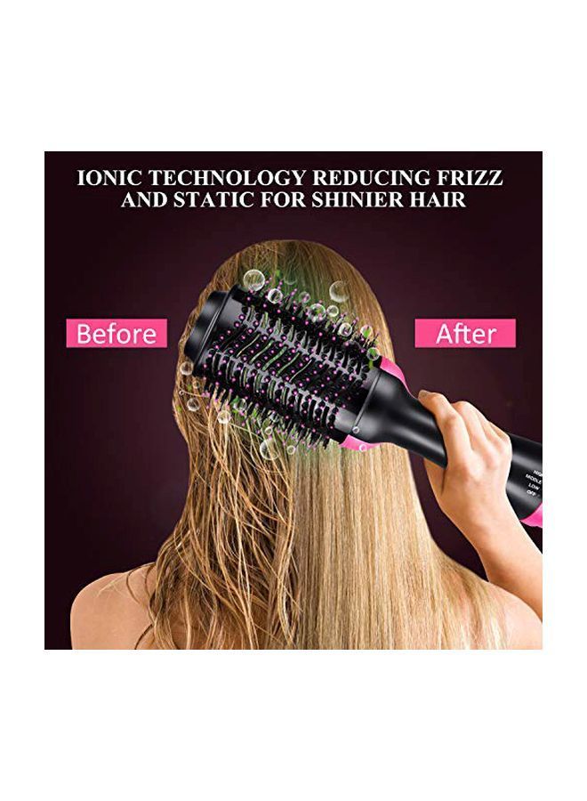 NIBEMINENT 3 In 1 Electric Hair Brush Black/Pink - Image 2