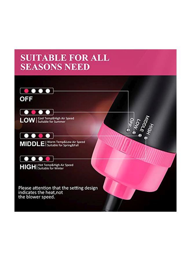 NIBEMINENT 3 In 1 Electric Hair Brush Black/Pink - Image 3