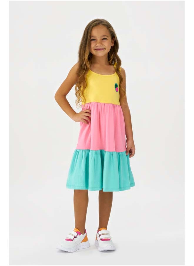 Panco - SURF UP Color Block Dress with Ruffle Detail on Shoulders - Image 1