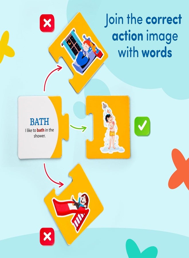 Mittimate Educational Jigsaw Puzzle Combo Set of 2 - Action Words & Opposite Words I Cardboard Puzzle Game for Kids Age 4 to 6 Year I Birthday Gift for Children - Image 4