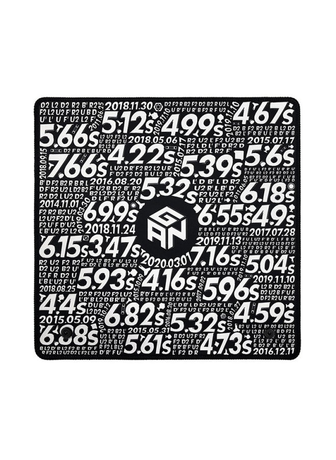 Rubik's Cube Mat Hand-painted Rubik's Cube Training Fly-stacked Cup Speed-stacked Cup Cushion Racing Mat-Color:Gan [magic Cube Pad] Black Warrior