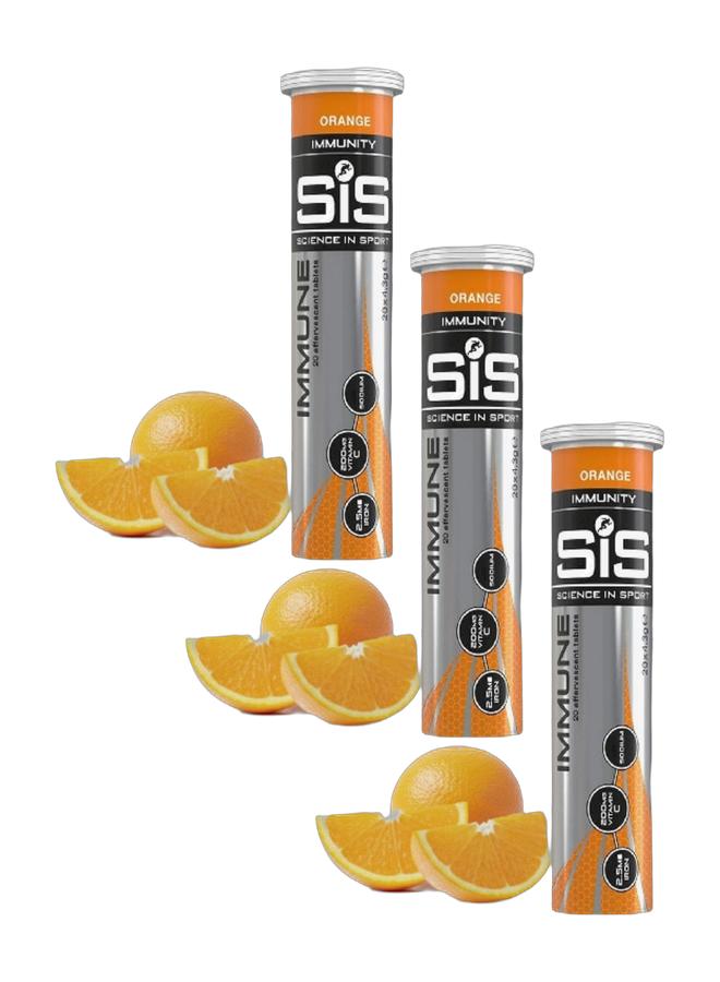 SIS Hydro Electrolyte Tablets | 200mg Vitamin C | Sugar Free Hydration Tablets | Essential Electrolytes to Aid Rehydration | Orange Flavour | 60 Servings | 3 Pack | 60 x 4.1g - Image 1