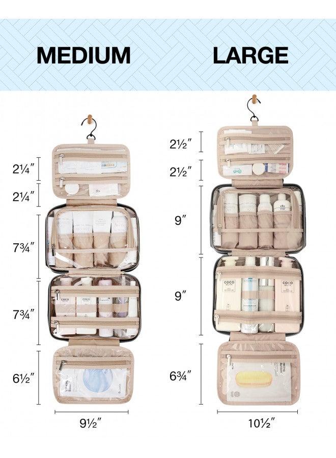 BAGSMART BAGSMART Toiletry Bag Hanging Travel Makeup Organizer with TSA Approved Transparent Cosmetic Bag Makeup Bag for Full Sized Toiletries (Black, Large) - Image 5