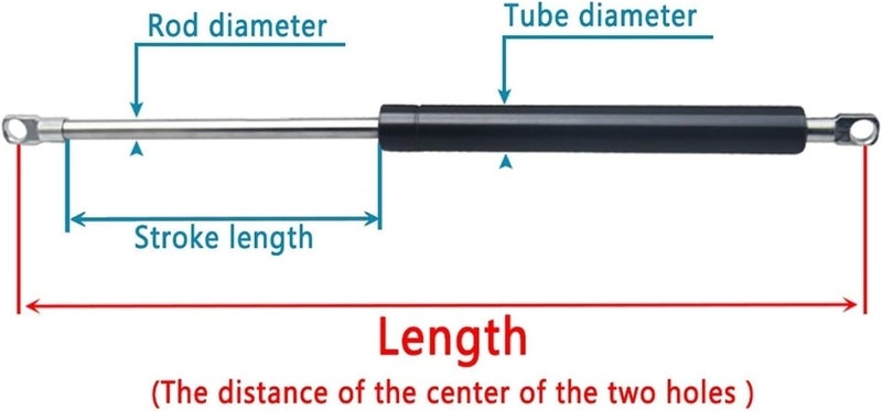 1 Pcs 340-450mm Sunroof Flip Door Support Rod 18 * 8 Universal Car Strut Furniture Cabinet Door Gas Spring(400 Mm,250 N) - Image 2