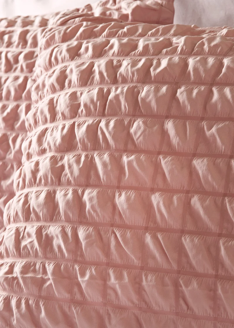 Matalan Pink Seersucker Duvet Set