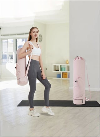Yoga Mat Bag Large with Adjustable Carry Strap Pilates Bag with Bottle Pocket and Wet Compartment - view 5