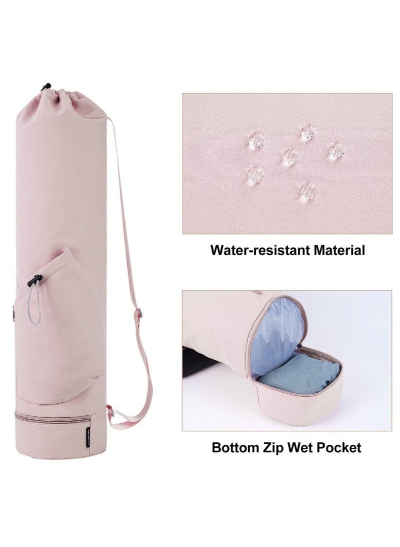 Arabest Yoga Mat Bag Large with Adjustable Carry Strap Pilates Bag with Bottle Pocket and Wet Compartment - Image 2