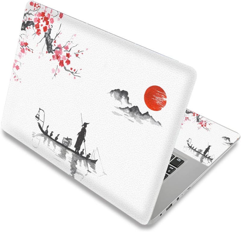 Laptop Skin Sticker Decal,12" 13" 13.3" 14" 15" 15.4" 15.6 inch Laptop Skin Sticker Cover Art Decal Protector Notebook PC (Ink Painting)