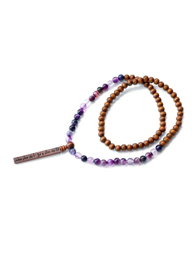 أم أم أيه من معدن الإنسان سبحة من الأحجار الكريمة - Image 1