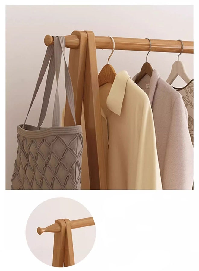 كوزينيست علاقة معاطف من الخيزران قائمة بذاتها مع خطافات ورف تخزين، منظم ملابس وقبعات وحقائب وأوشحة لغرفة النوم والمعيشة والمكتب والمدخل - Image 3