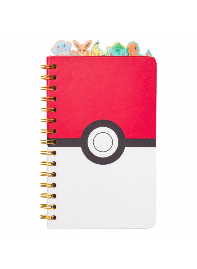 Silver Buffalo Silver Buffalo Pokemon Pokeball Starters Spiral Tabbed Notebook, 8 x 5 Inches - Image 1