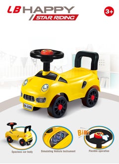 LB Kids Ride On Car with Steering Wheel Horn, Safety Backrest and Non-Slip Wheels  - Image 4