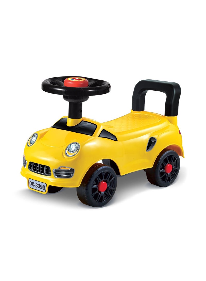 LB Kids Ride On Car with Steering Wheel Horn, Safety Backrest and Non-Slip Wheels - Image 1
