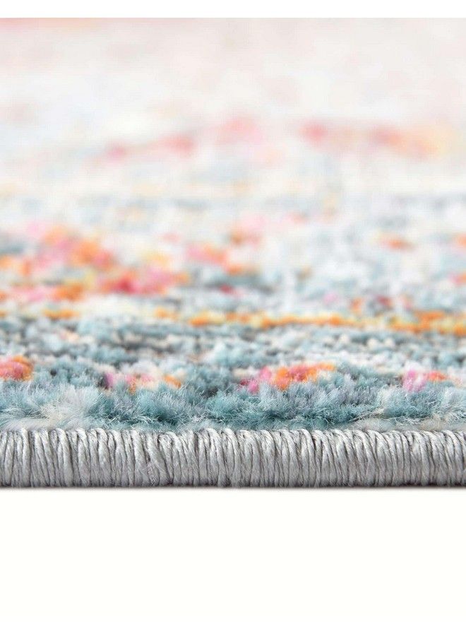 Unique Loom سجادة منطقة ماليكون من مجموعة باراكوا (3' 3" X 5' 3" بيضاوية باللون الأزرق الفاتح البرتقالي) - Image 5