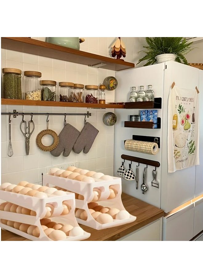 Large Capacity Three Layer Egg Holder Holds 40 To 48 Eggs Home Refrigerator Storage Box For Fridge Kitchen Counter Cabinet Yellow - Image 5
