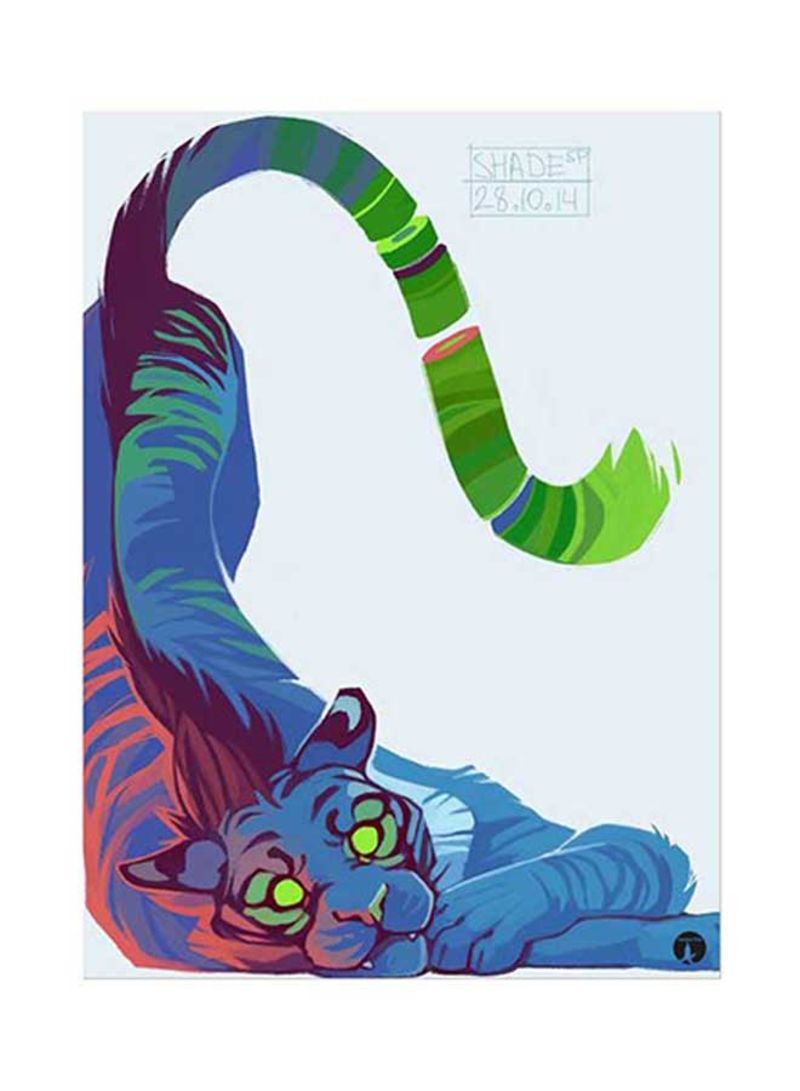RKN A Tiger Metal Plate Poster Multicolour 15x20centimeter