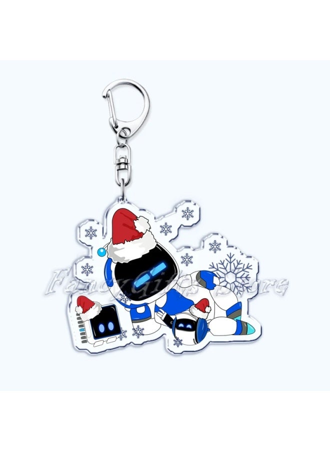 Generic Game Astro Bot Robot Keychains for Accessories Bag ASTROBOT Ring Keyrings Jewelry Planet Space Gaming Gamer Friends Fans Gifts-Color:4-Ships From:CHINA  - Image 1