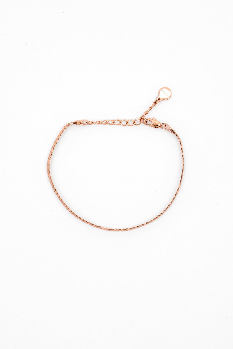 ALEX AND ANI Women Stainless Steel Herringbone Chain Bracelet, Gold  - Image 2