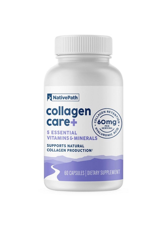 NativePath Collagen Care+, 5 Vitamin Blend with Hyaluronic Acid and Boron That Supports Collagen for Men and Women, 60 Capsules - Image 1