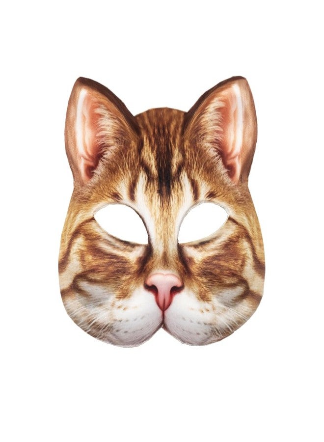 Hosfairy 1Pcs Animal Cat Masks Half Face Cat Masks Novelty Costume Cat Masks for Halloween Christmas Easter Masquerade Party（Yellow） - Image 1