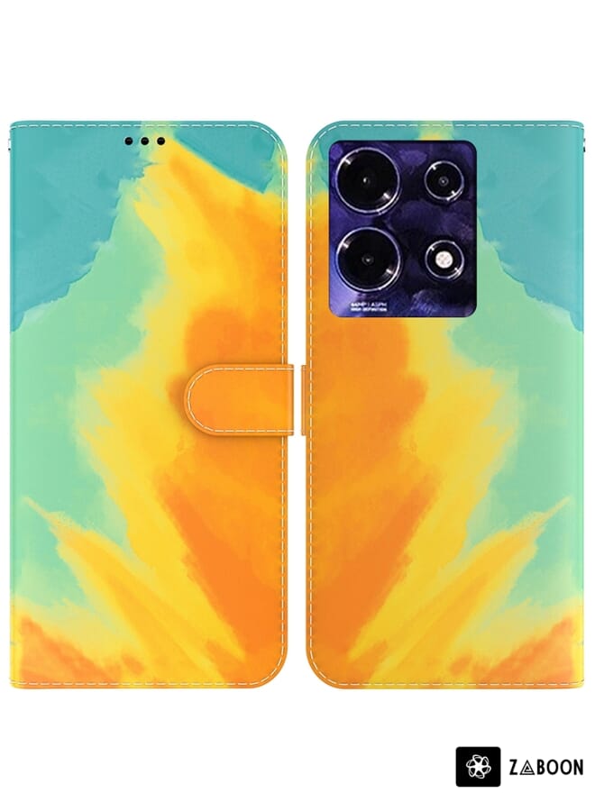 Zaboon Protective Case For Infinix Note 30 Watercolor Pattern Flip Leather - Image 1
