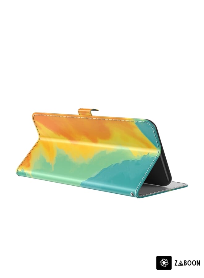 Zaboon Protective Case For Infinix Note 30 Watercolor Pattern Flip Leather - Image 5