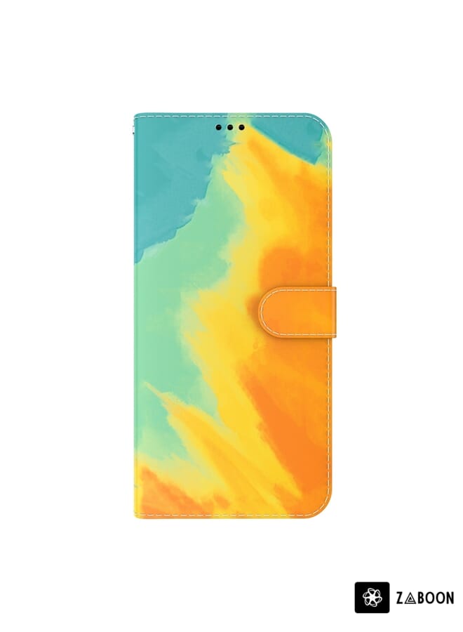 Zaboon Protective Case For Infinix Note 30 Watercolor Pattern Flip Leather - Image 2